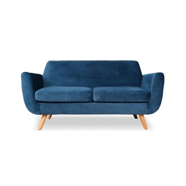 Love Seat - 2-Seater Sofa with Wooden Legs